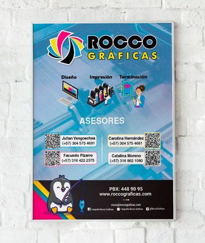 Advertising poster printed at Rocco Gráficas in Medellín