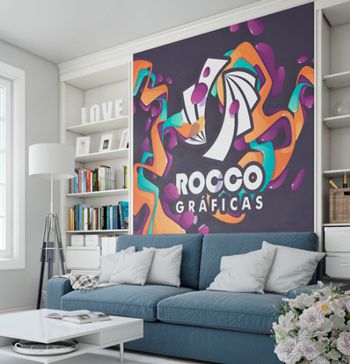 Large-format vinyl stickers printed at Rocco Gráficas in Medellín