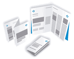 Folded brochure printing