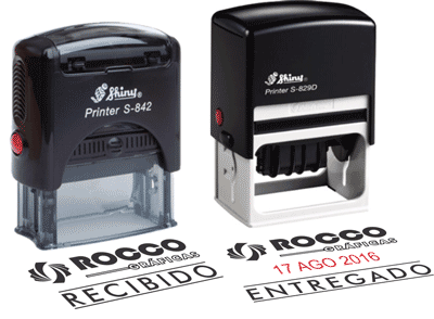 Custom stamps made at Rocco Gráficas in Medellín