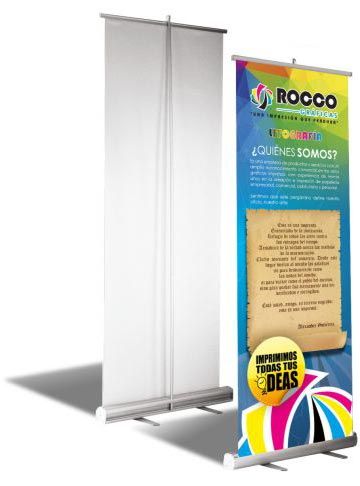 Roll Up banner stand printed by Rocco Gráficas
