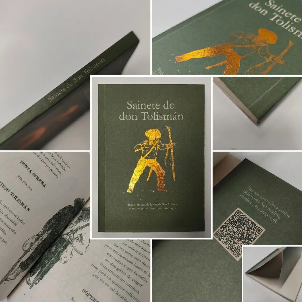 Special finishes: gold foil on the cover of Sainete de don Tolismán · Rocco Gráficas · Medellín