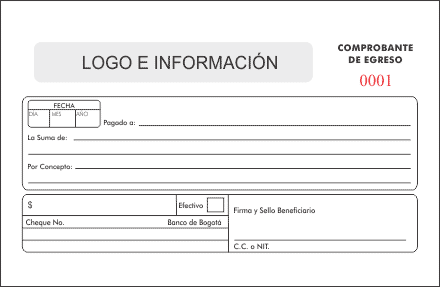 Comprobante de egreso