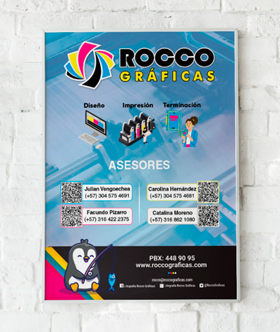 Ejemplo de afiche impreso en Rocco Gráficas